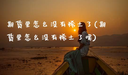 期货里怎么没有稀土了(期货里怎么没有稀土了呢)_https://www.fcdydaikuan.com_黄金期货直播_第1张