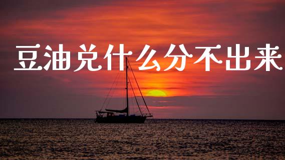 豆油兑什么分不出来_https://www.fcdydaikuan.com_黄金期货直播_第1张