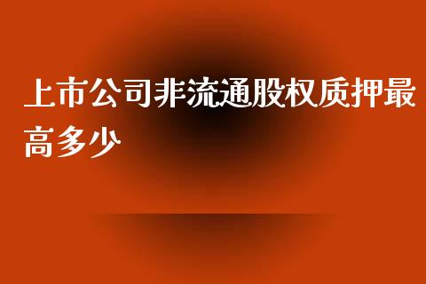 上市公司非流通股权质押最高多少_https://www.fcdydaikuan.com_恒指期货直播_第1张