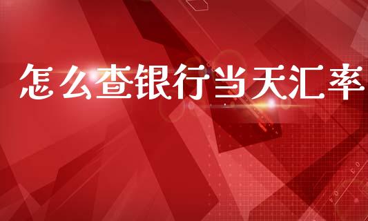 怎么查银行当天汇率_https://www.fcdydaikuan.com_德指期货直播_第1张