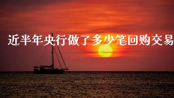 近半年央行做了多少笔回购交易_https://www.fcdydaikuan.com_恒生指数直播室_第1张