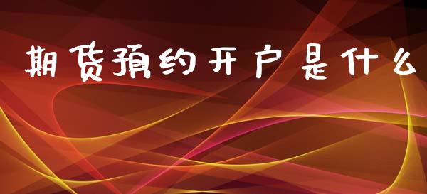 期货预约开户是什么_https://www.fcdydaikuan.com_恒指期货直播_第1张