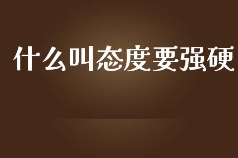 什么叫态度要强硬_https://www.fcdydaikuan.com_恒指期货直播_第1张