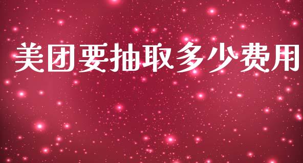 美团要抽取多少费用_https://www.fcdydaikuan.com_德指期货直播_第1张