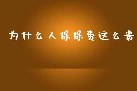 为什么人保保费这么贵_https://www.fcdydaikuan.com_恒指期货直播_第1张