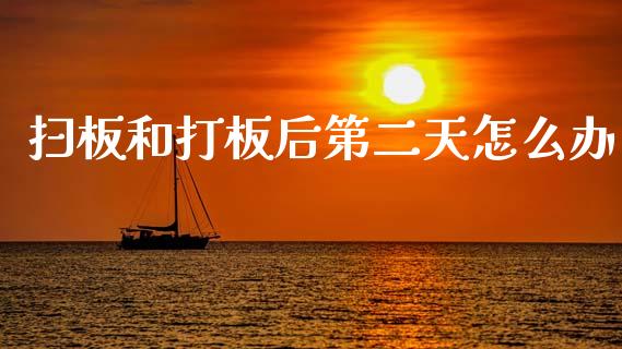 扫板和打板后第二天怎么办_https://www.fcdydaikuan.com_黄金期货直播_第1张