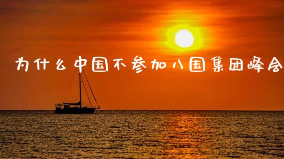 为什么中国不参加八国集团峰会_https://www.fcdydaikuan.com_恒生指数直播室_第1张