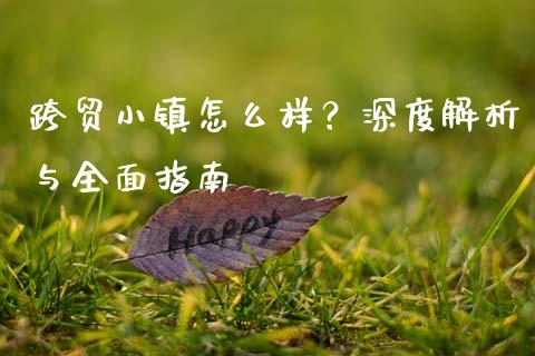 跨贸小镇怎么样？深度解析与全面指南_https://www.fcdydaikuan.com_黄金期货直播_第1张