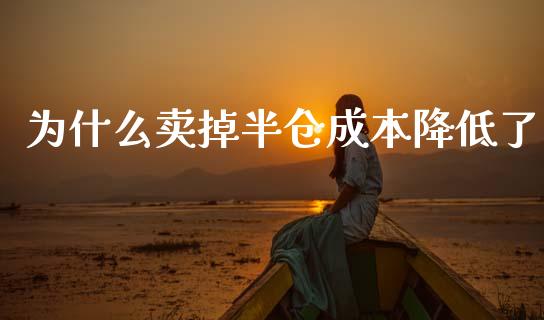 为什么卖掉半仓成本降低了_https://www.fcdydaikuan.com_恒指期货直播_第1张