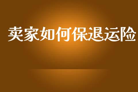 卖家如何保退运险_https://www.fcdydaikuan.com_德指期货直播_第1张