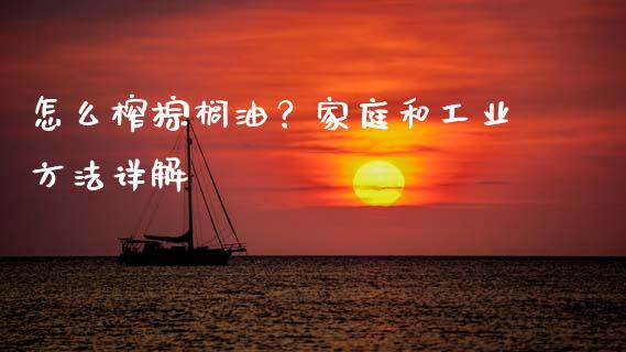 怎么榨棕榈油?家庭和工业方法详解_德指期货直播_第1张_恒生指数直播室_恒指期货直播_德指期货直播_黄金期货直播 怎么榨棕榈油?家庭和工业方法详解_https://www.fcdydaikuan.com_德指期货直播_第1张