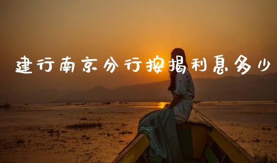 建行南京分行按揭利息多少_https://www.fcdydaikuan.com_恒生指数直播室_第1张