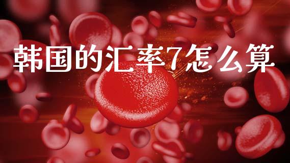 韩国的汇率7怎么算_https://www.fcdydaikuan.com_德指期货直播_第1张