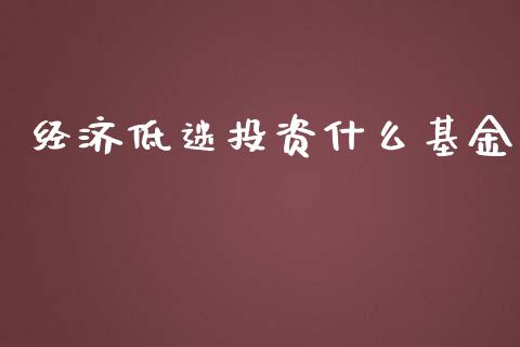 经济低迷投资什么基金_https://www.fcdydaikuan.com_德指期货直播_第1张