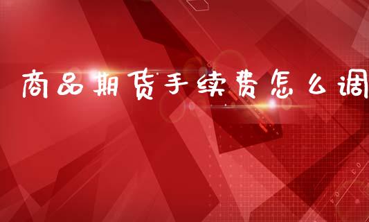 商品期货手续费怎么调_https://www.fcdydaikuan.com_恒指期货直播_第1张