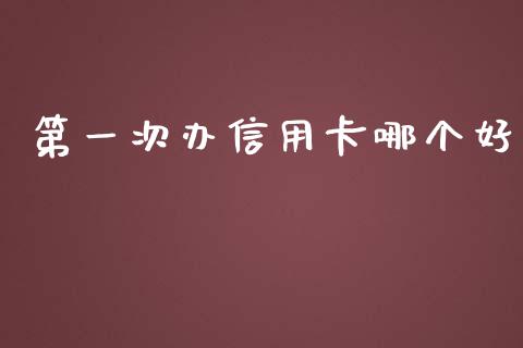 第一次办信用卡哪个好_https://www.fcdydaikuan.com_恒指期货直播_第1张
