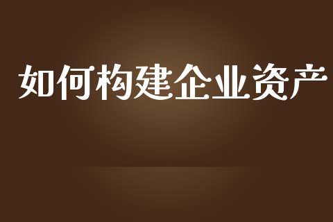 如何构建企业资产_https://www.fcdydaikuan.com_恒指期货直播_第1张