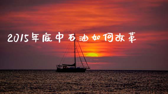 2015年底中石油如何改革_https://www.fcdydaikuan.com_黄金期货直播_第1张