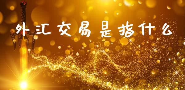 外汇交易是指什么_https://www.fcdydaikuan.com_黄金期货直播_第1张