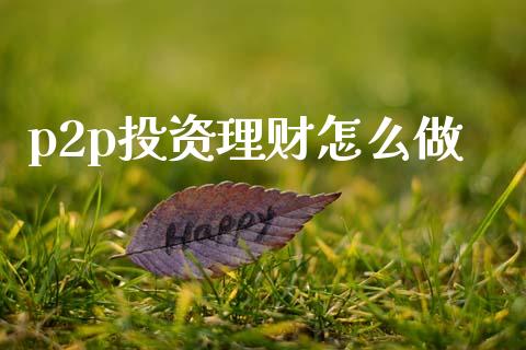p2p投资理财怎么做_https://www.fcdydaikuan.com_黄金期货直播_第1张