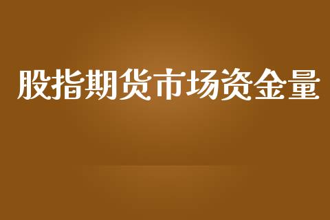 股指期货市场资金量_https://www.fcdydaikuan.com_德指期货直播_第1张