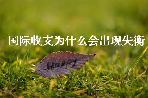 国际收支为什么会出现失衡_https://www.fcdydaikuan.com_黄金期货直播_第1张