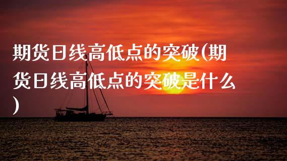 期货日线高低点的突破(期货日线高低点的突破是什么)_https://www.fcdydaikuan.com_黄金期货直播_第1张