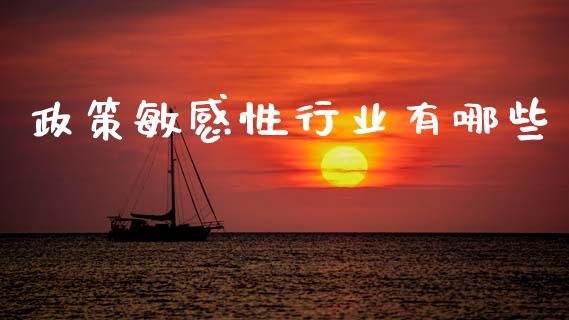 政策敏感性行业有哪些_https://www.fcdydaikuan.com_黄金期货直播_第1张