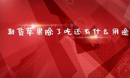 期货苹果除了吃还有什么用途_https://www.fcdydaikuan.com_黄金期货直播_第1张