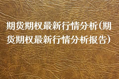 期货期权最新行情分析(期货期权最新行情分析报告)_https://www.fcdydaikuan.com_德指期货直播_第1张