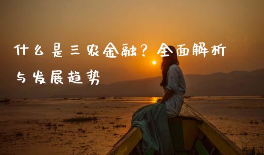 什么是三农金融？全面解析与发展趋势_https://www.fcdydaikuan.com_黄金期货直播_第1张