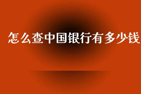 怎么查中国银行有多少钱_https://www.fcdydaikuan.com_恒指期货直播_第1张