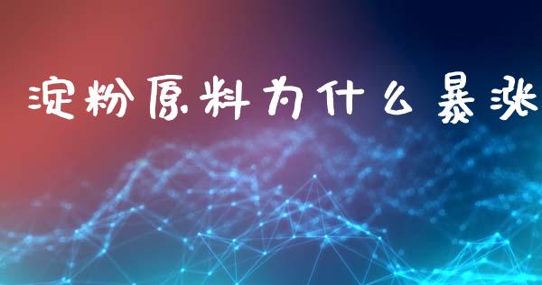 淀粉原料为什么暴涨_https://www.fcdydaikuan.com_恒生指数直播室_第1张