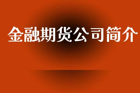 金融期货公司简介_https://www.fcdydaikuan.com_黄金期货直播_第1张