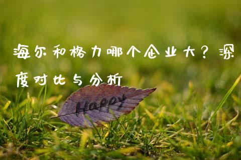海尔和格力哪个企业大？深度对比与分析_https://www.fcdydaikuan.com_恒生指数直播室_第1张