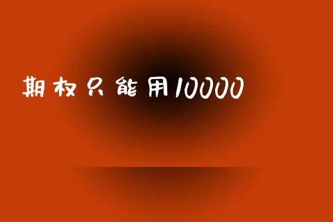 期权只能用10000_https://www.fcdydaikuan.com_恒指期货直播_第1张