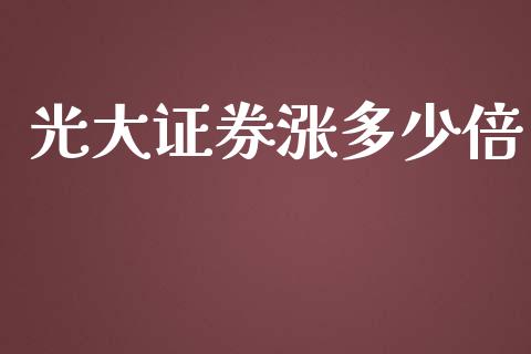 光大证券涨多少倍_https://www.fcdydaikuan.com_恒生指数直播室_第1张