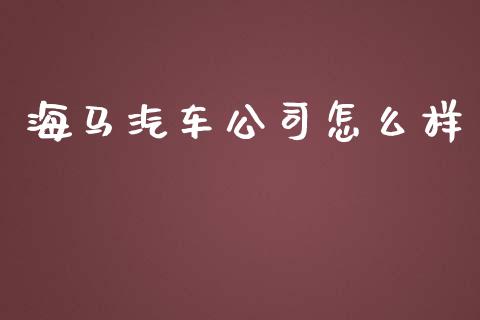 海马汽车公司怎么样_https://www.fcdydaikuan.com_恒生指数直播室_第1张