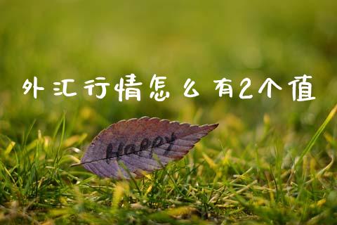 外汇行情怎么有2个值_https://www.fcdydaikuan.com_黄金期货直播_第1张