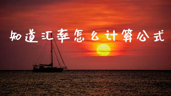知道汇率怎么计算公式_https://www.fcdydaikuan.com_恒生指数直播室_第1张