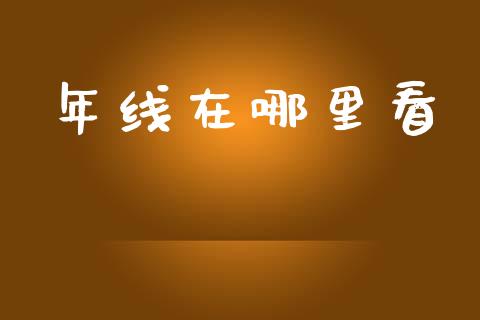 年线在哪里看_https://www.fcdydaikuan.com_恒指期货直播_第1张