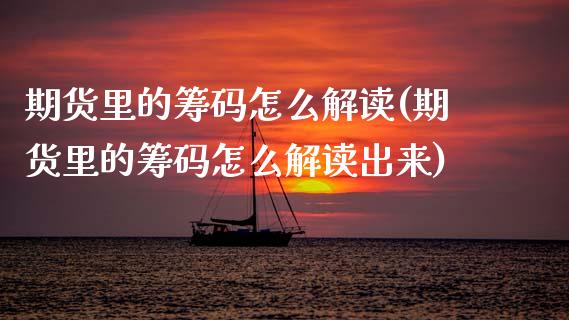 期货里的筹码怎么解读(期货里的筹码怎么解读出来)_https://www.fcdydaikuan.com_黄金期货直播_第1张
