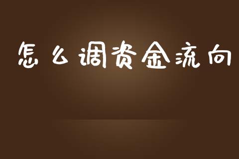怎么调资金流向_https://www.fcdydaikuan.com_恒指期货直播_第1张