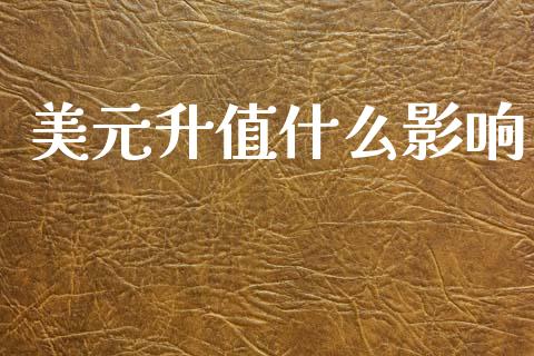美元升值什么影响_https://www.fcdydaikuan.com_德指期货直播_第1张
