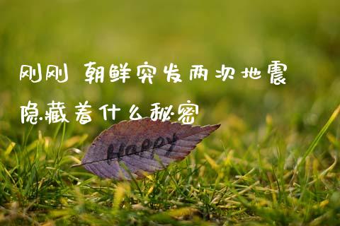 刚刚 朝鲜突发两次地震 隐藏着什么秘密_https://www.fcdydaikuan.com_恒生指数直播室_第1张