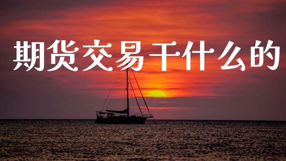 期货交易干什么的_https://www.fcdydaikuan.com_黄金期货直播_第1张