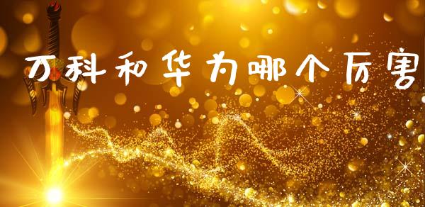 万科和华为哪个厉害_https://www.fcdydaikuan.com_黄金期货直播_第1张