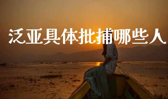 泛亚具体批捕哪些人_https://www.fcdydaikuan.com_德指期货直播_第1张