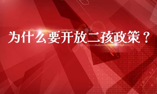 为什么要开放二孩政策？_https://www.fcdydaikuan.com_恒生指数直播室_第1张