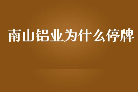 南山铝业为什么停牌_https://www.fcdydaikuan.com_恒生指数直播室_第1张